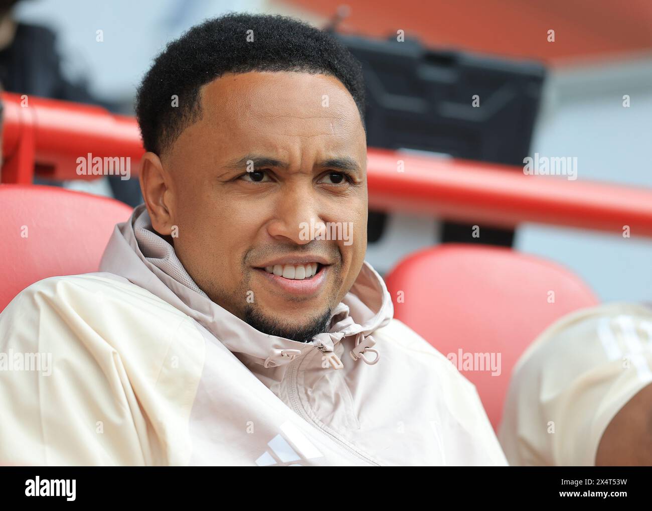 London, UK. 4th May, 2024. Kenny Tete of Fulham sits on the subs bench during the Premier League match at Gtech Community Stadium, London. Picture credit should read: Paul Terry/Sportimage Credit: Sportimage Ltd/Alamy Live News Stock Photo
