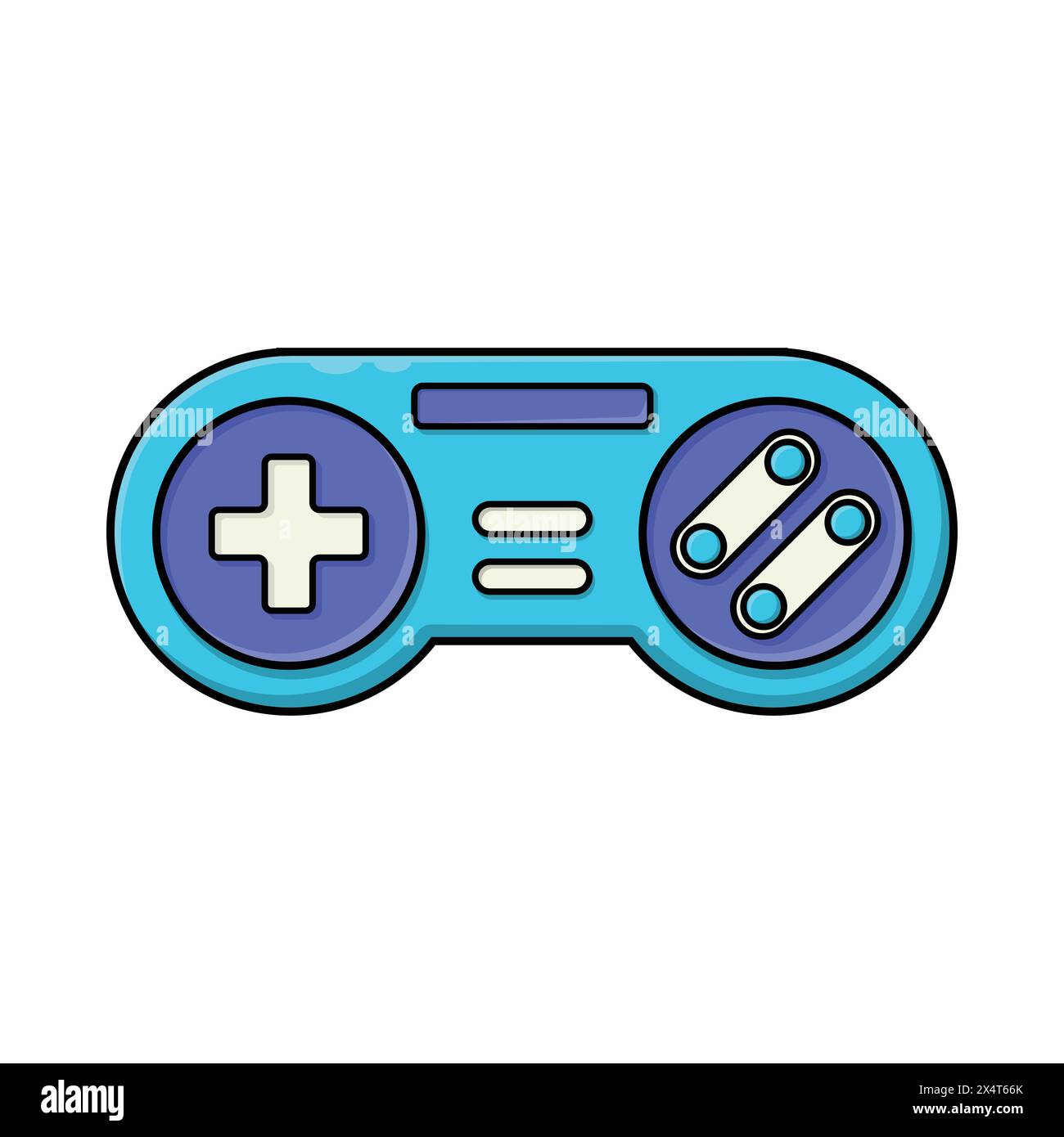 Retro style gamepad icon. vintage illustration of gamepad vector icon for web technology concept and design element Stock Vector