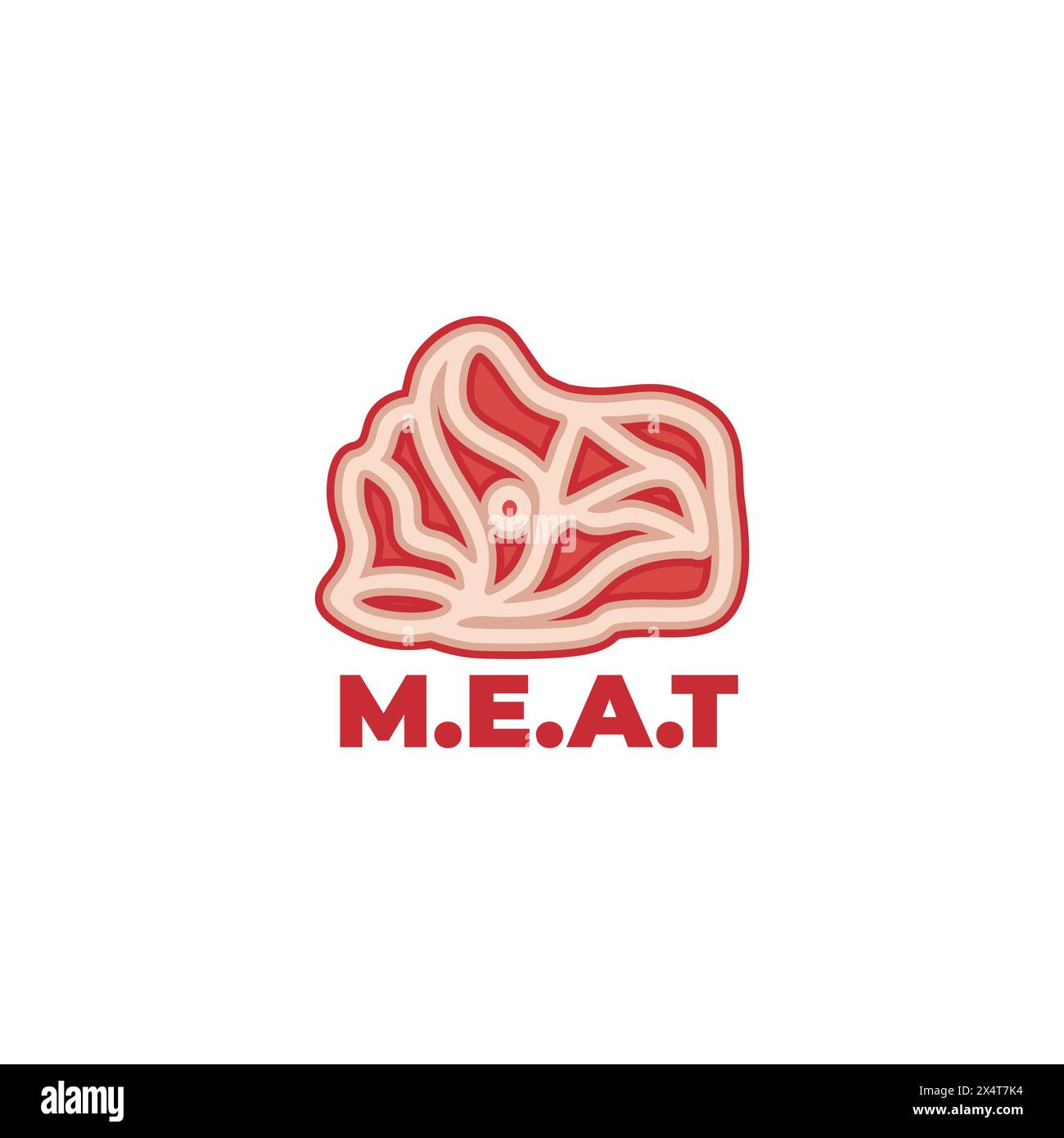 meat marbling slice gradient flat symbol logo vector Stock Vector Image ...