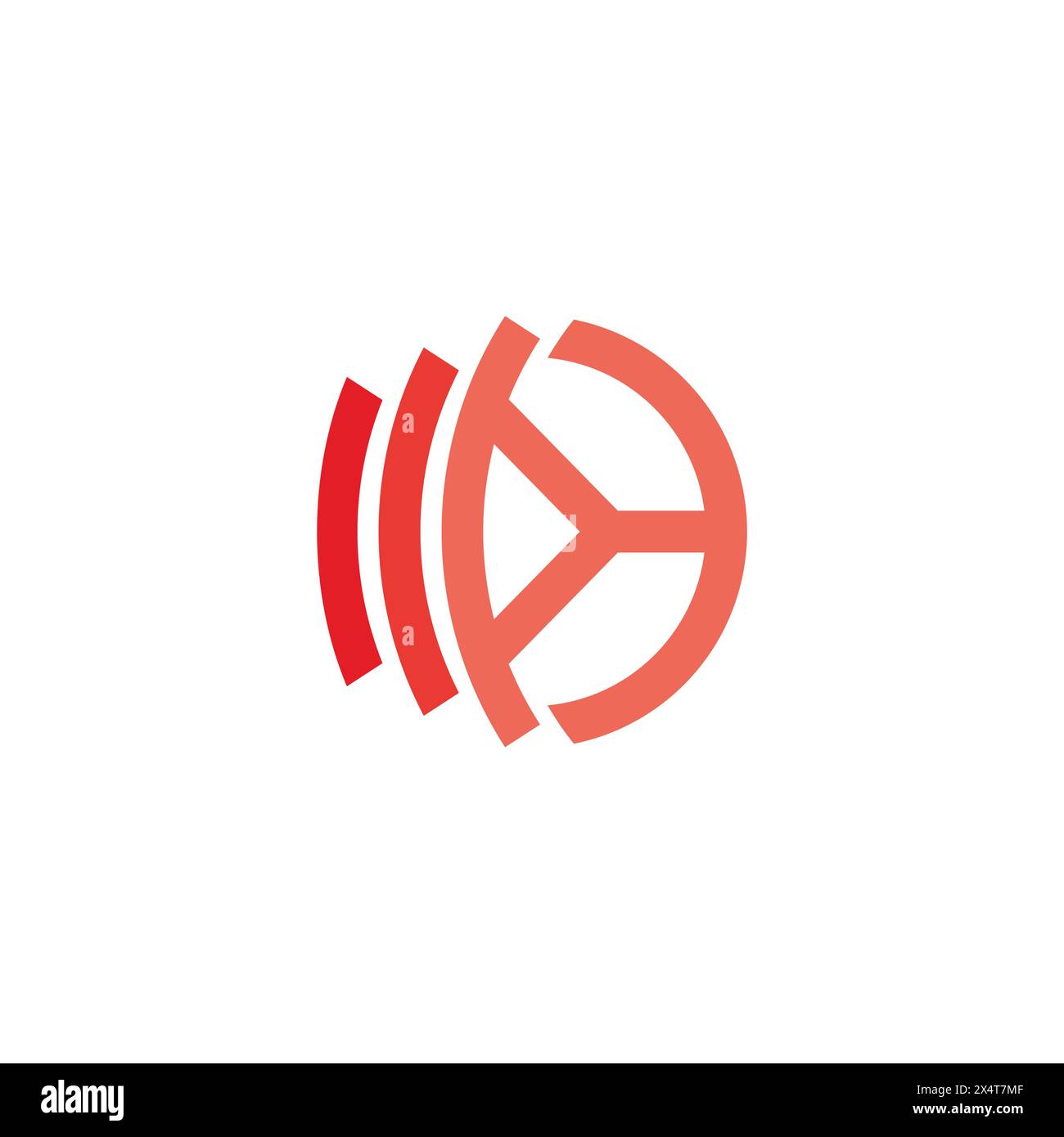 letter d motion stripes logo vector Stock Vector