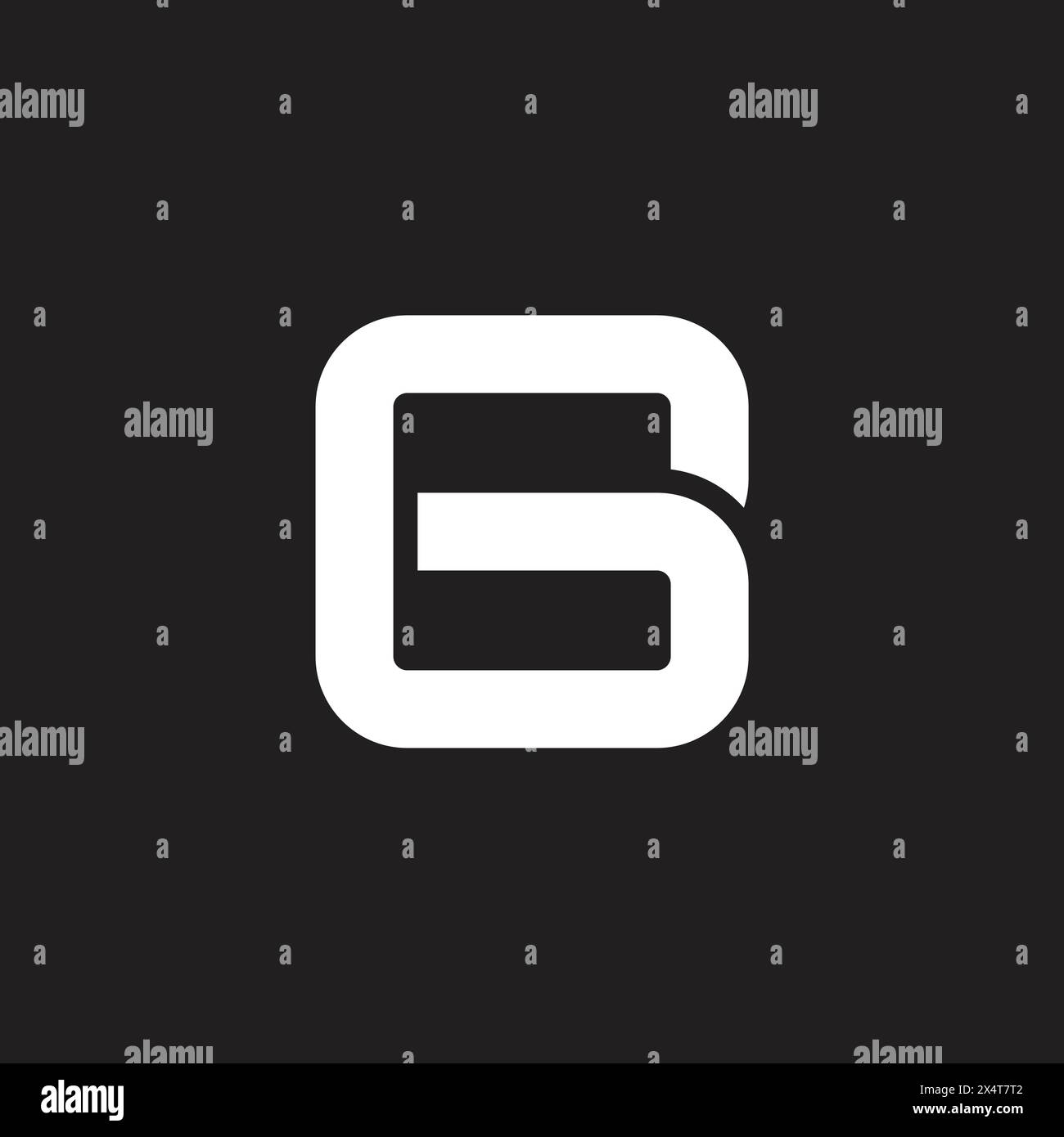 letter g simple squares linear logo vector Stock Vector