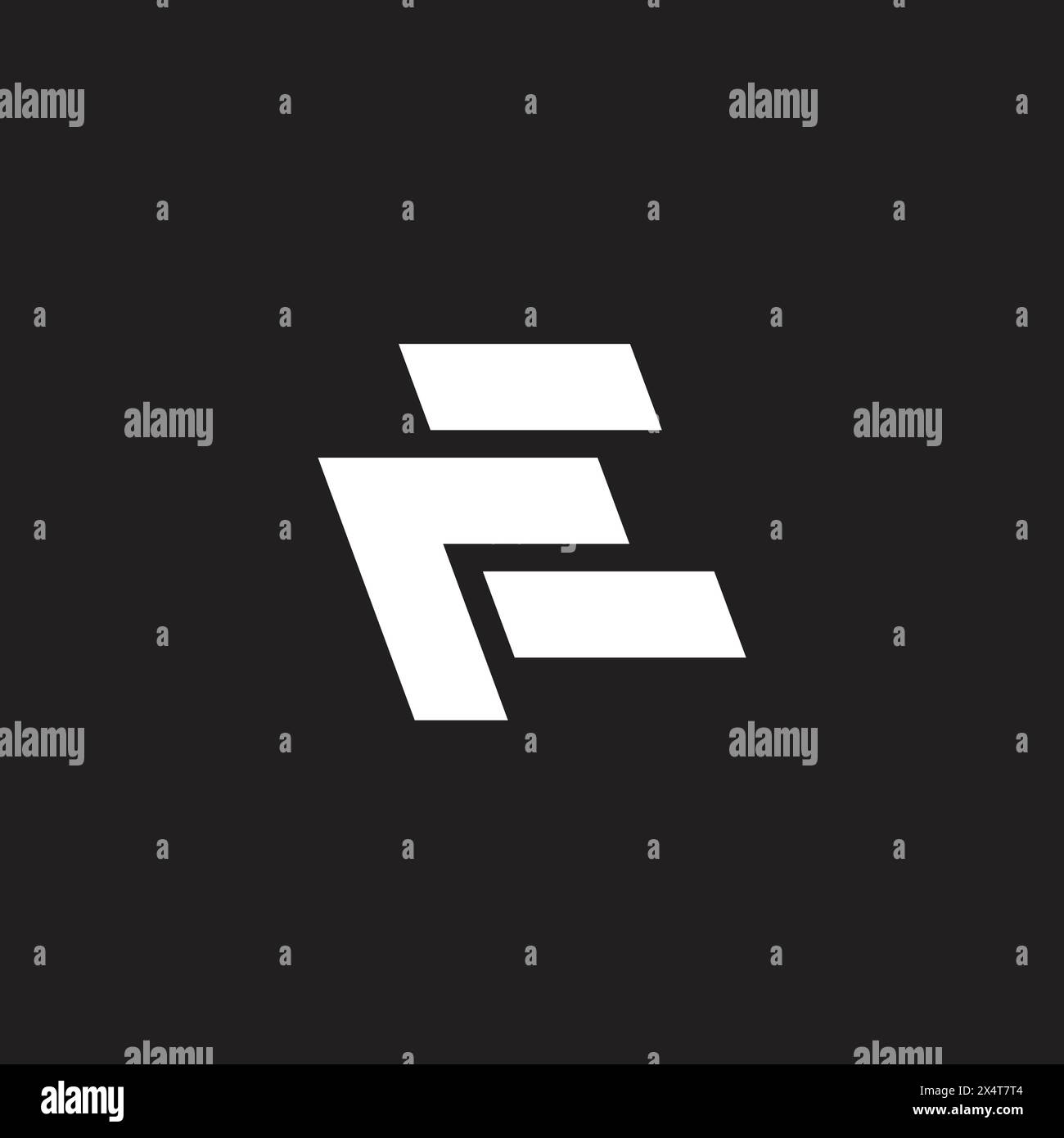 letter re arrow simple geometric logo vector Stock Vector