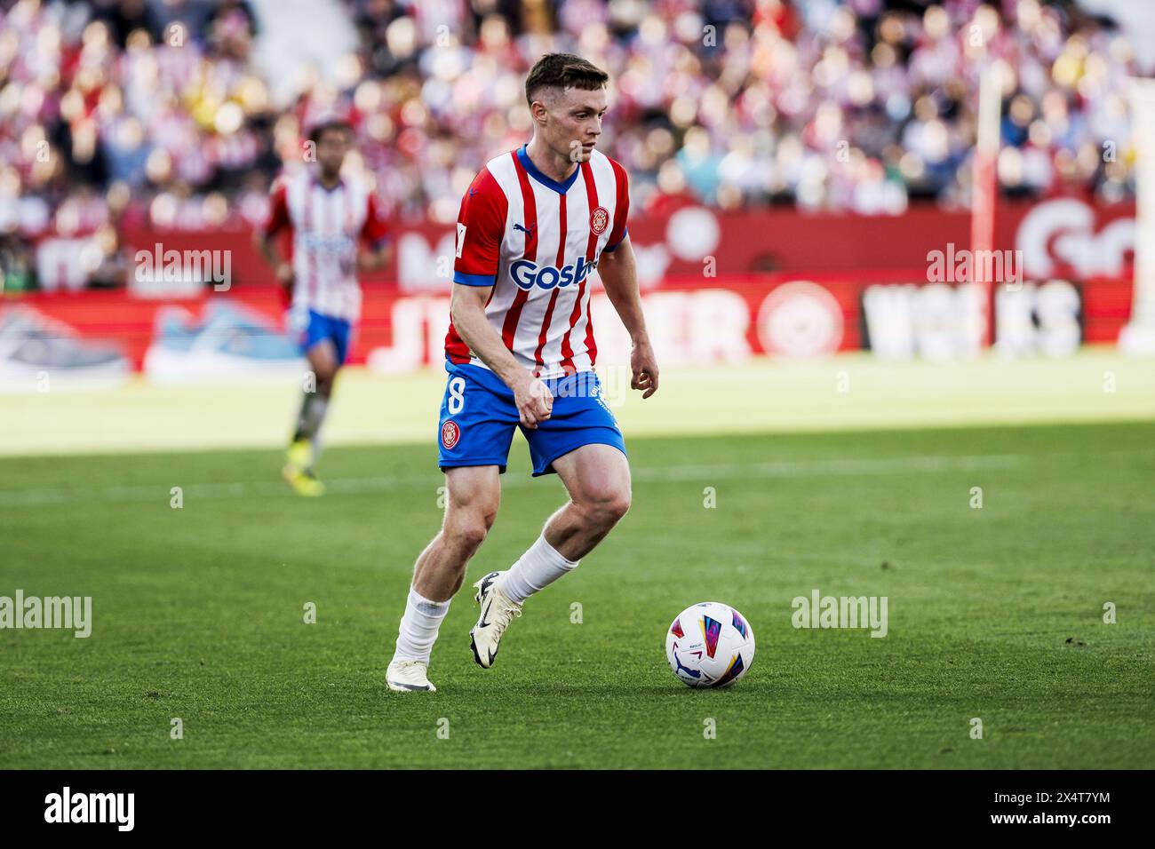 Viktor Tsygankov of Girona FC during the Spanish championship La Liga football match between Girona FC and FC Barcelona on May 4, 2024 at Estadio de Montilivi in Girona, Spain Stock Photo