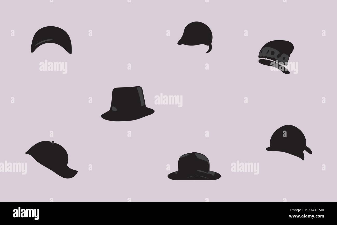 Illustration Black Cap Icon Design Vector EPS 10 And JPG Stock Vector