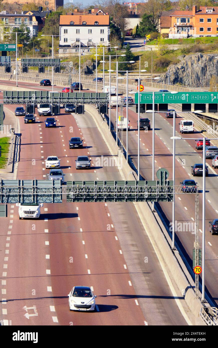 Essinge Bridge View of Essingeleden highway (bridge) in Stockholm Stock Photo - Alamy