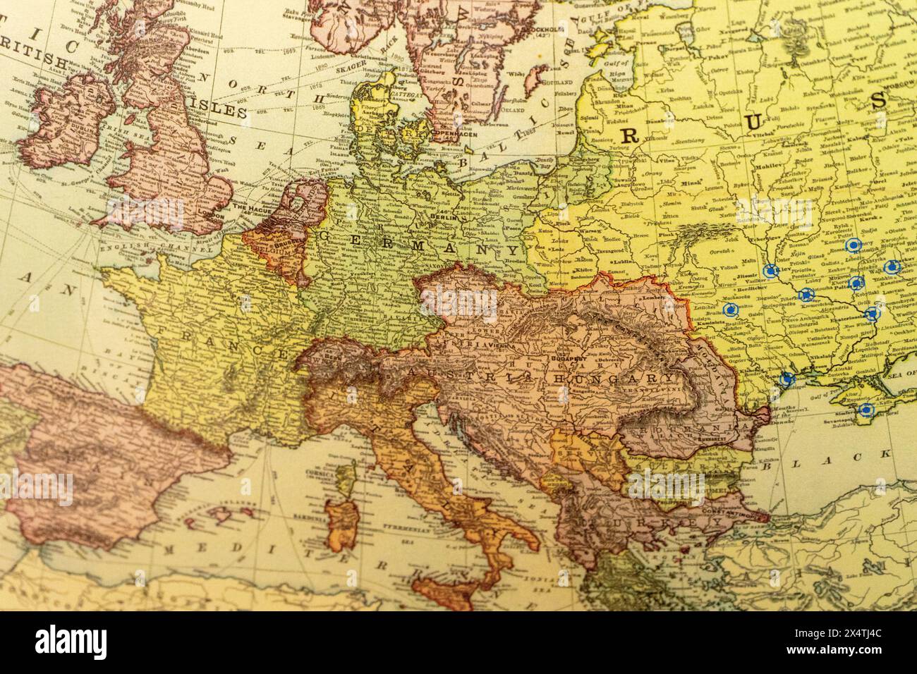 Old Map Of Europe Circa 1900 Stock Photo Alamy Old Map Of Europe Circa 1900 2X4TJ4C