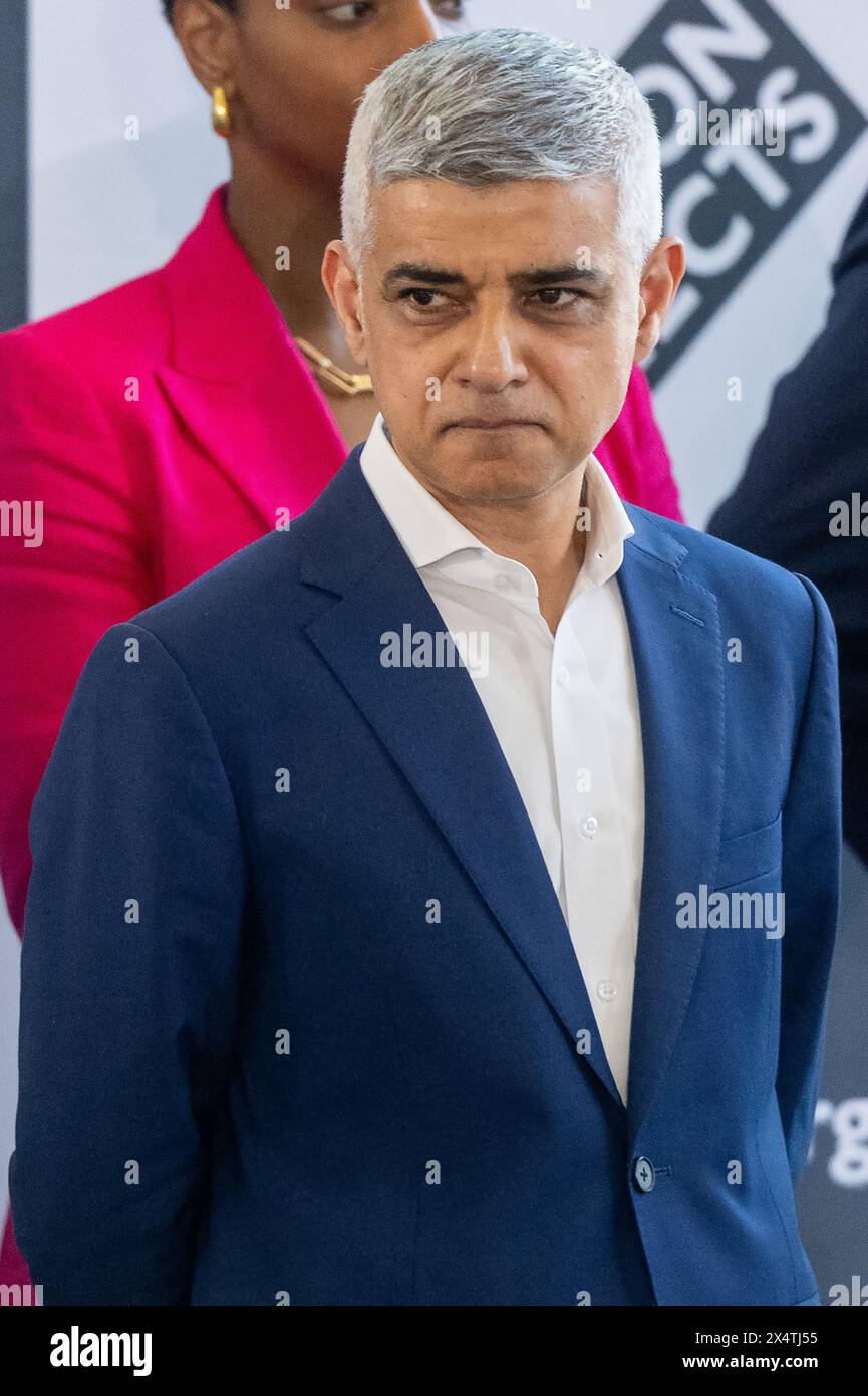 London, UK, 04th May, 2024. Sadiq Khan wins a third term as Mayor of ...