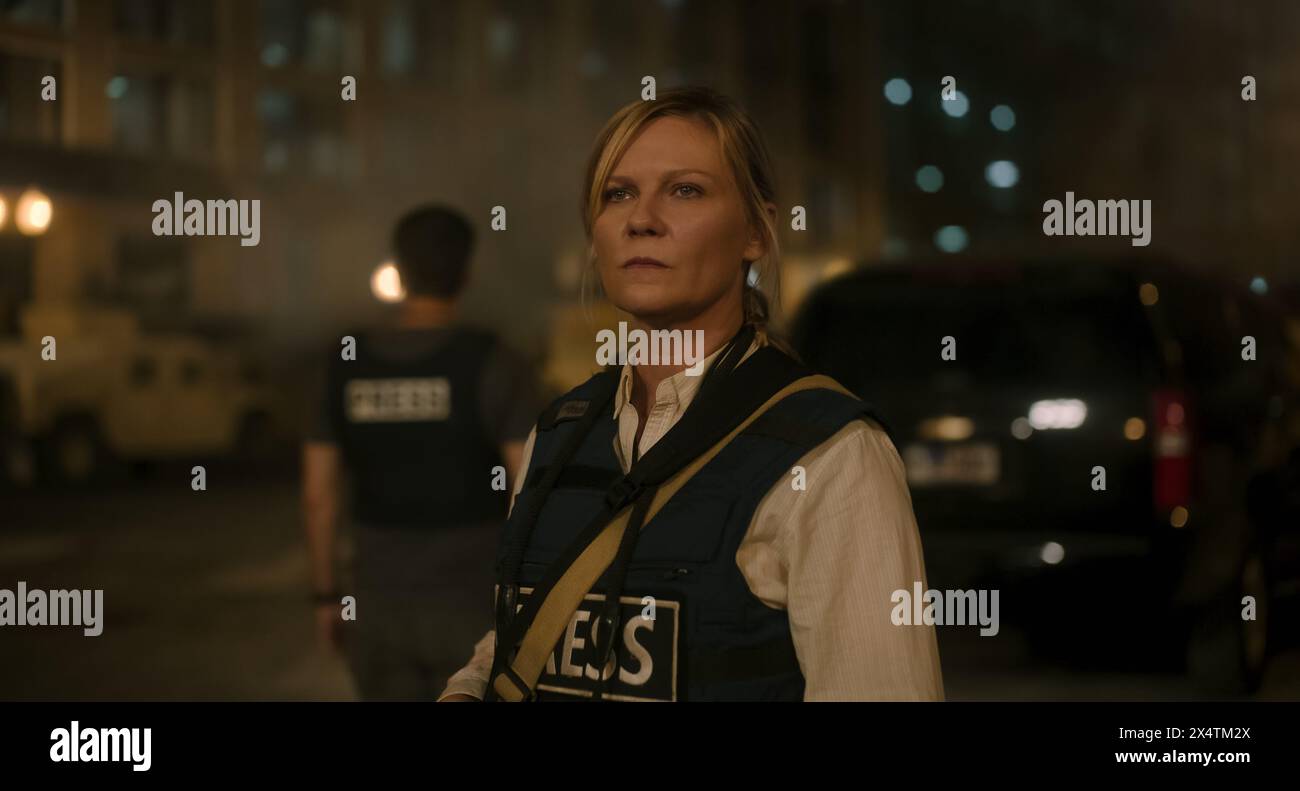 KIRSTEN DUNST in CIVIL WAR, directed by ALEX GARLAND. Credit: A24/DNA