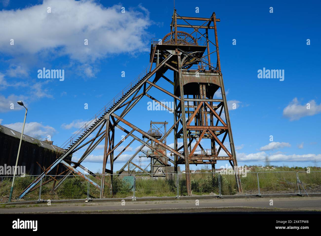 Ruins at the abandoned Penallta Colliery in South Wales, UK Stock Photo