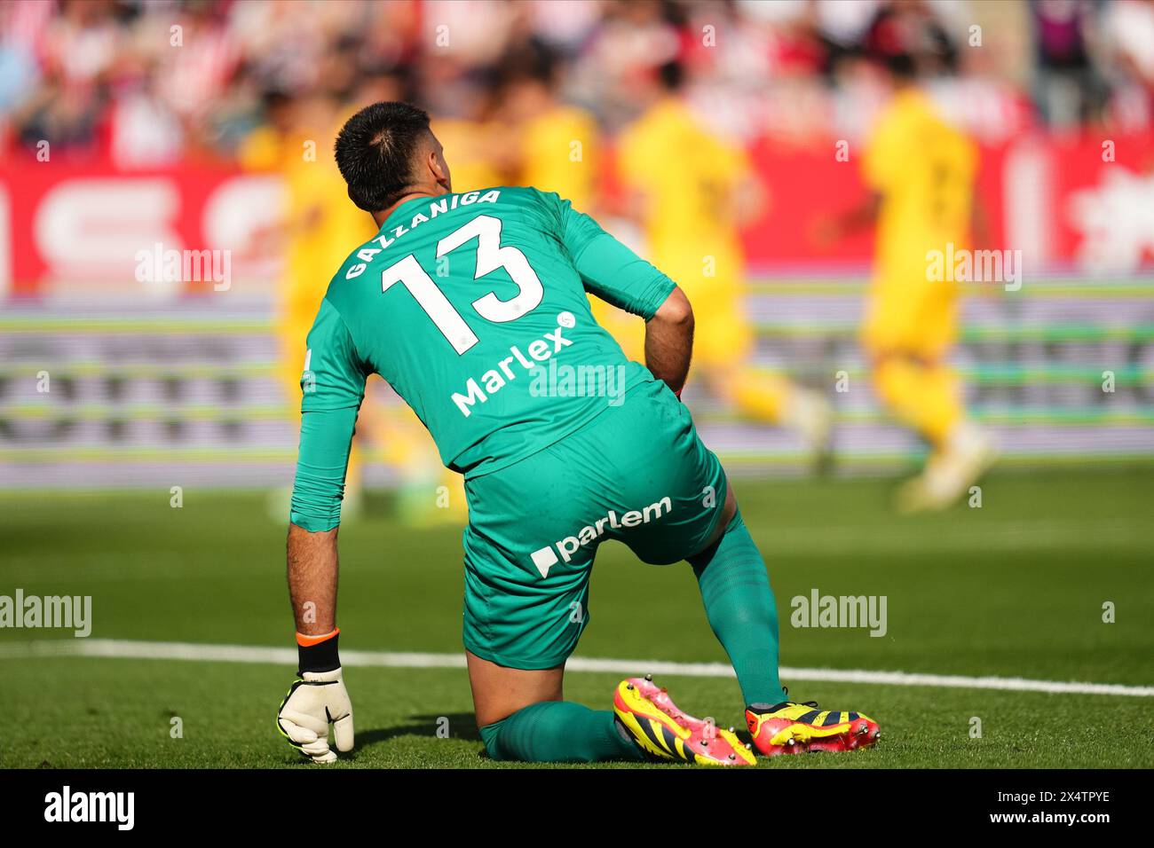 Girona, Spain. 04th May, 2024. Paulo Gazzaniga of Girona FC after receiving the 0-1 during the La Liga EA Sports match between Girona FC and FC Barcelona played at Montilivi Stadium on May 04, 2024 in Girona, Spain. (Photo by Bagu Blanco/PRESSINPHOTO) Credit: PRESSINPHOTO SPORTS AGENCY/Alamy Live News Stock Photo