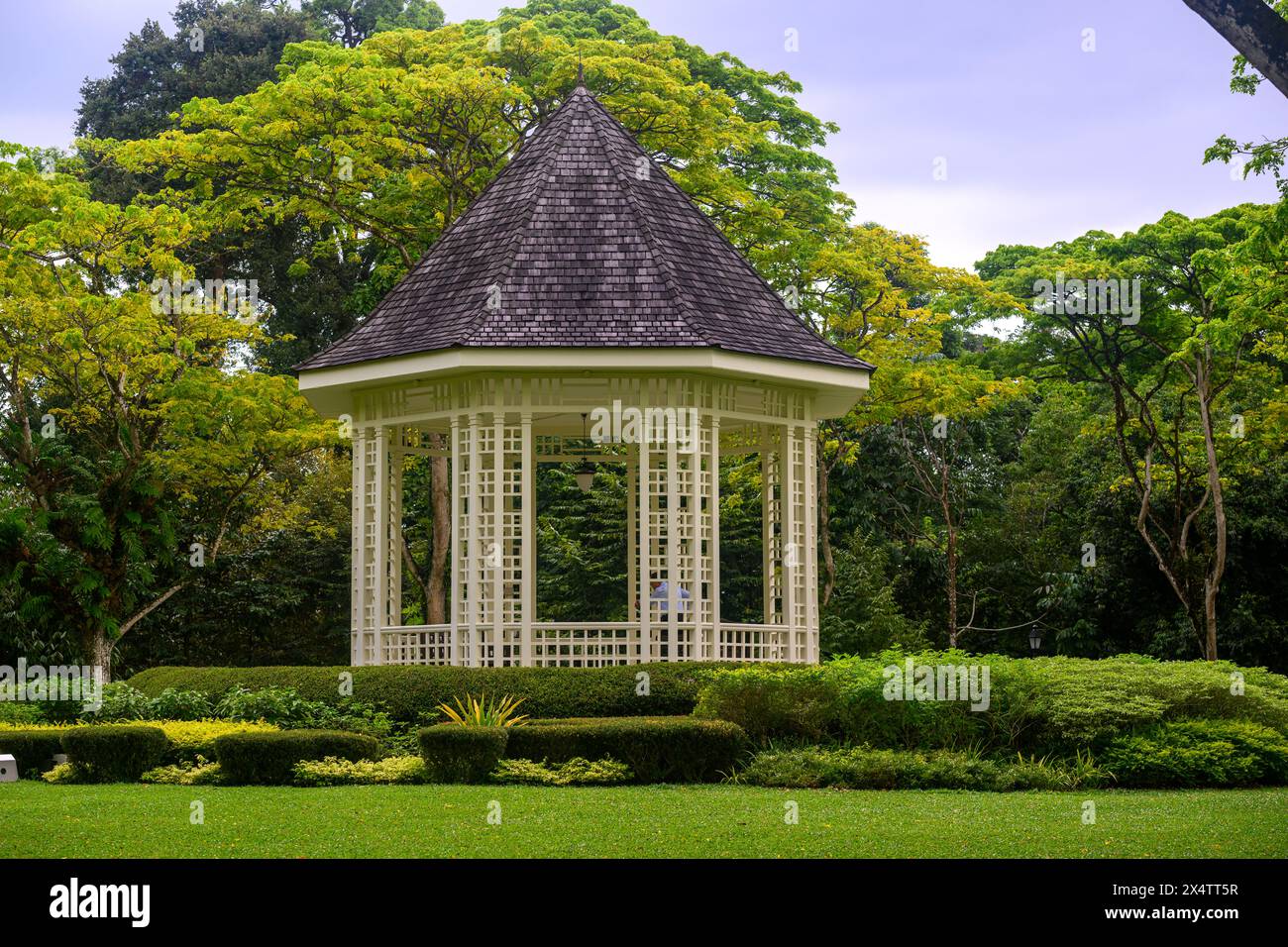 The Band Stand on a sunny day at Singapore Botanic Gardens, Singapore Stock Photo