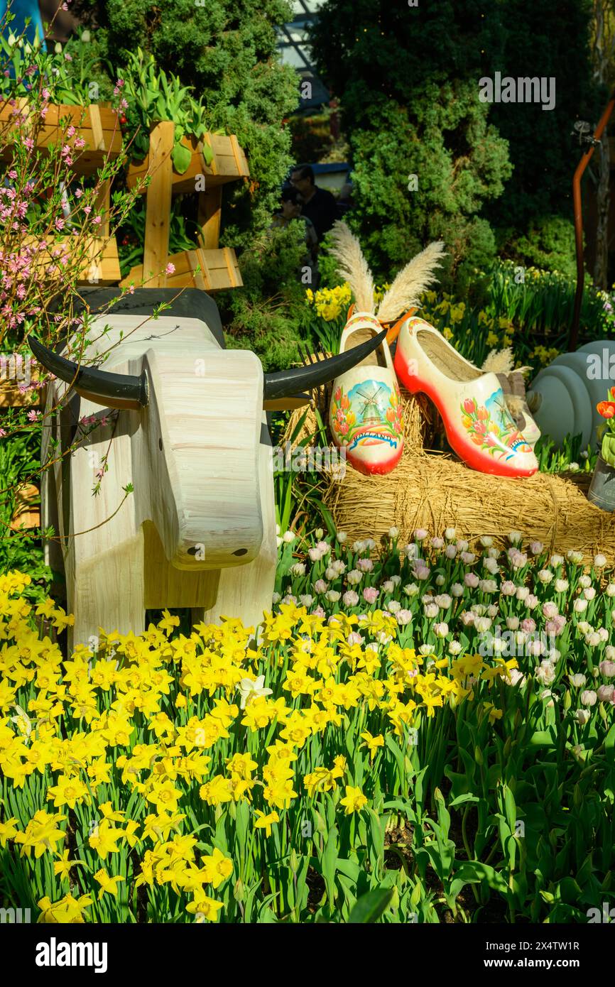 Tulipmania 2024 @ The Flower Dome, Gardens by the Bay, Singapore Stock Photo