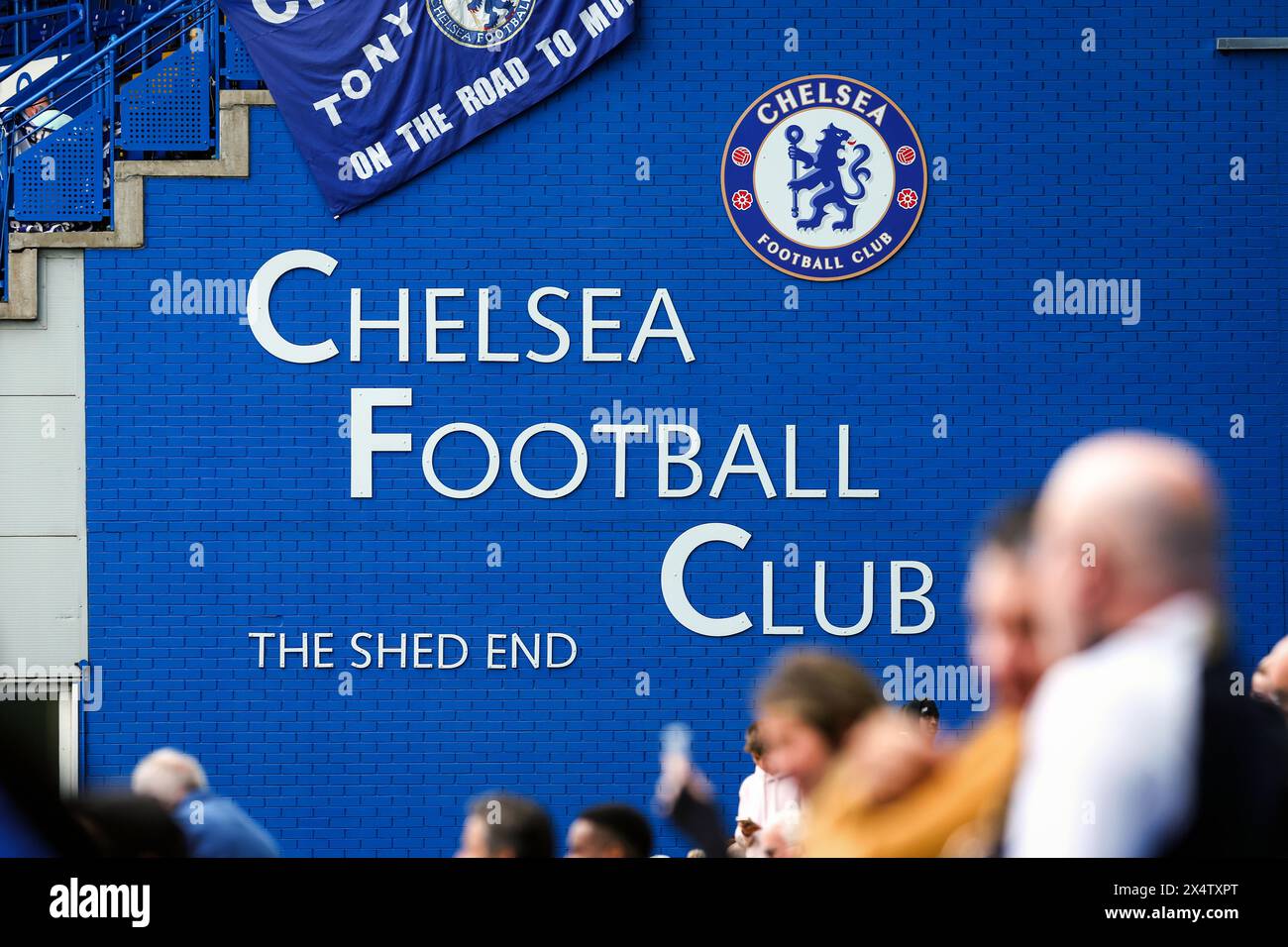Écharpe Supporter Chelsea London - Officielle - Noir Et Blanc - 150 Cm