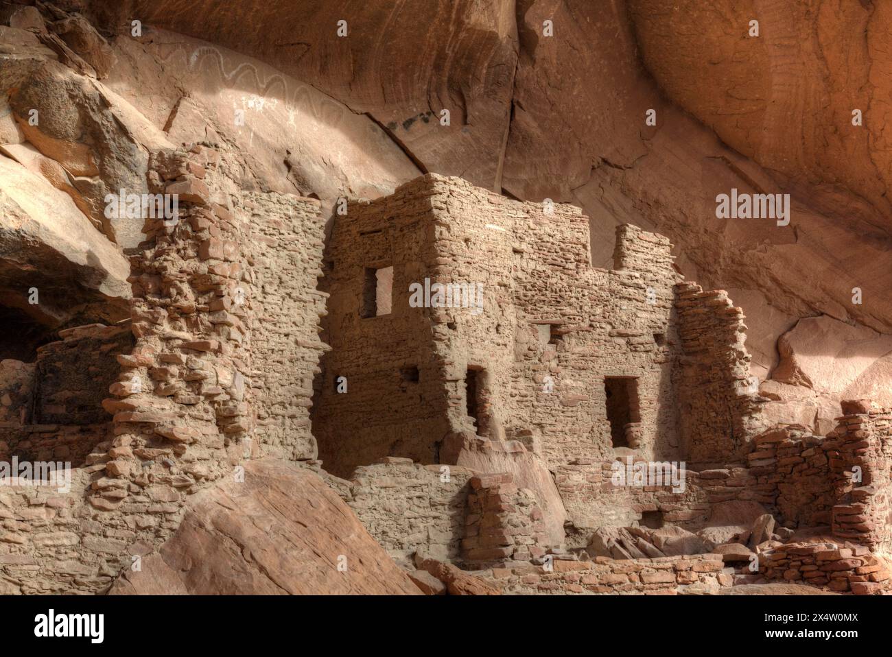 River House Ruin, Ancestral Puebloan Cliff Dwelling, 900-1300 AD, Bears     Ears National Monument, Utah, USA Stock Photo