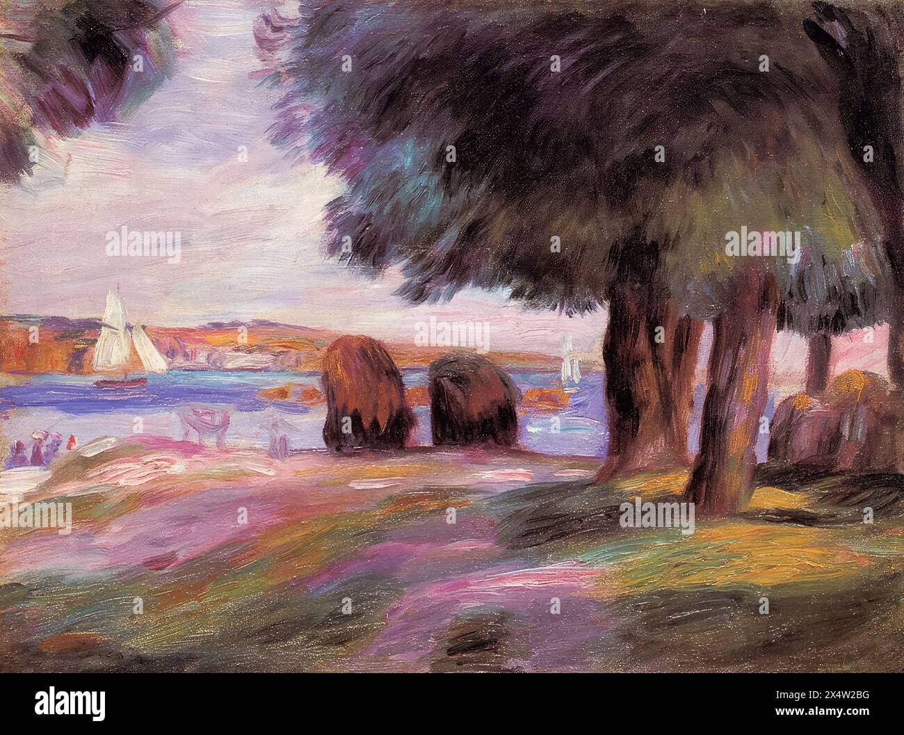 Renoir painting  -  landscape impressionist impressionism France Stock Photo
