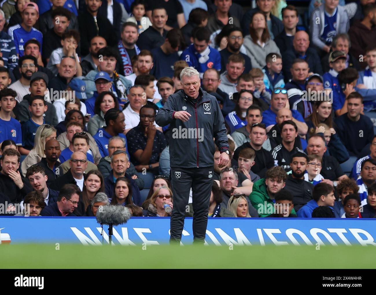 Écharpe Supporter Chelsea London – Officielle, Noir Et Blanc, 150 Cm