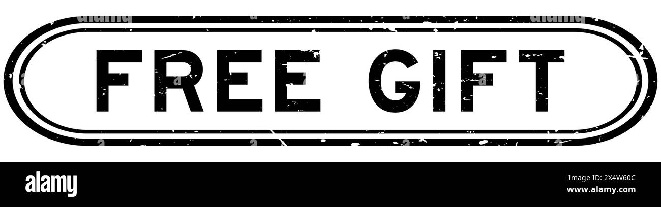 Grunge black free gift word rubber seal stamp on white background Stock ...