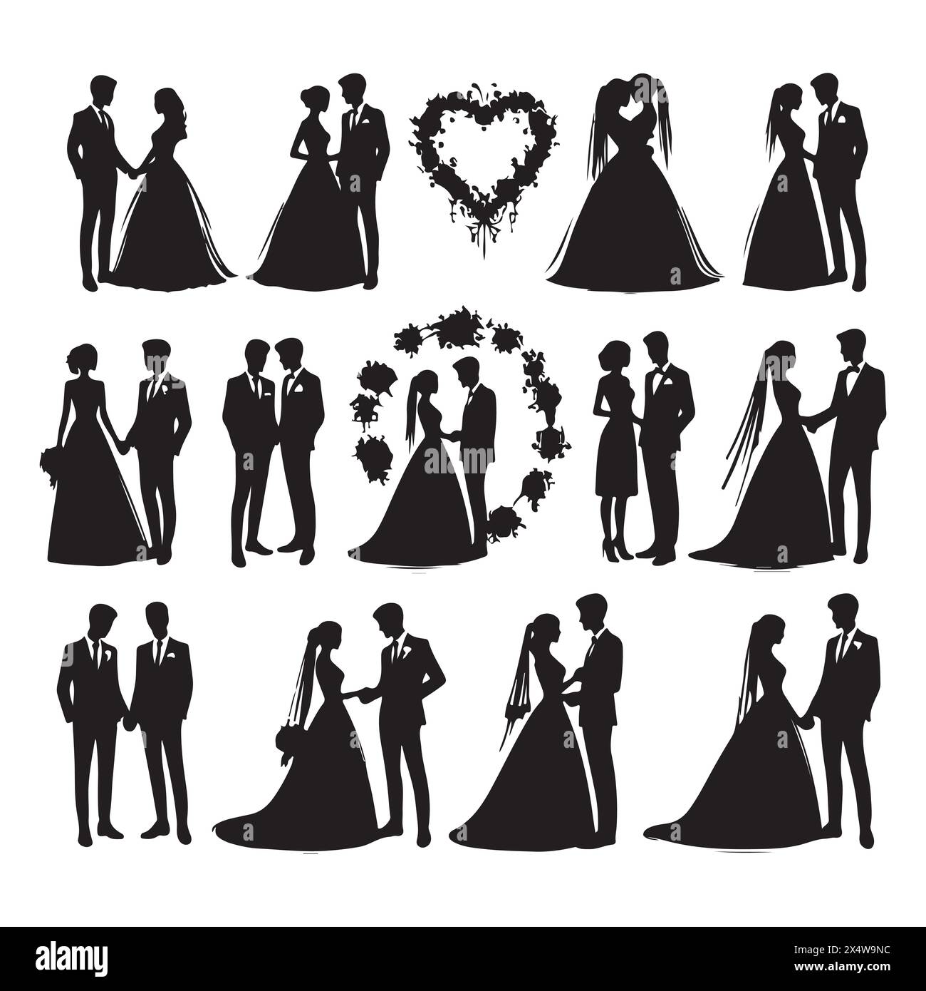 First couples Stock Vector Images - Alamy