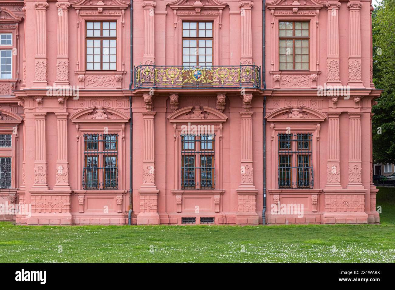 Facade of the Electoral Palace of Mainz, an important example of renaissance architecture in Germany. Stock Photo