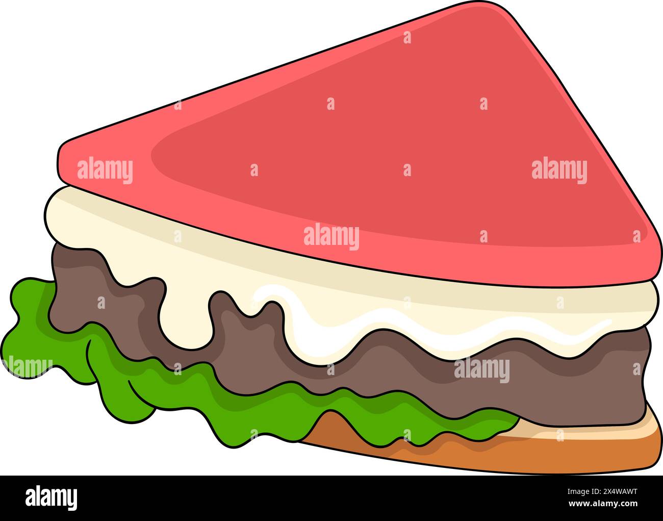 food illustration images sandwiches filled with lettuce mayo meat