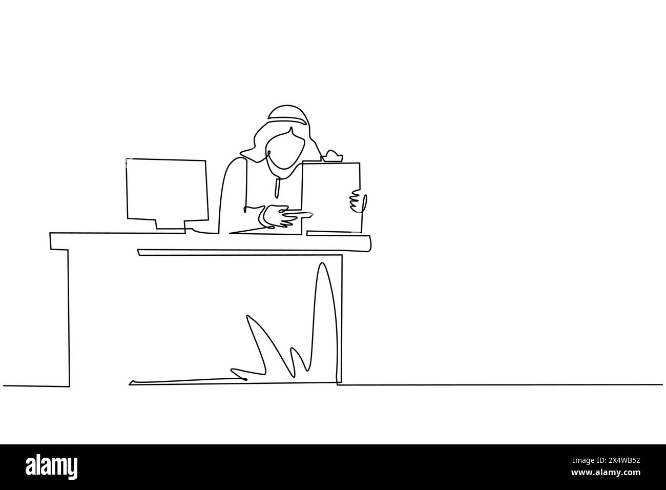 Smiling clerk Black and White Stock Photos Images Alamy