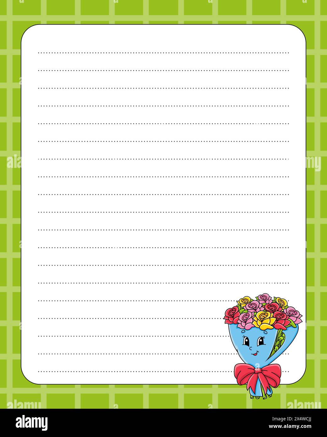 Lined sheet template. Handwriting paper. For diary, checklist, planner ...