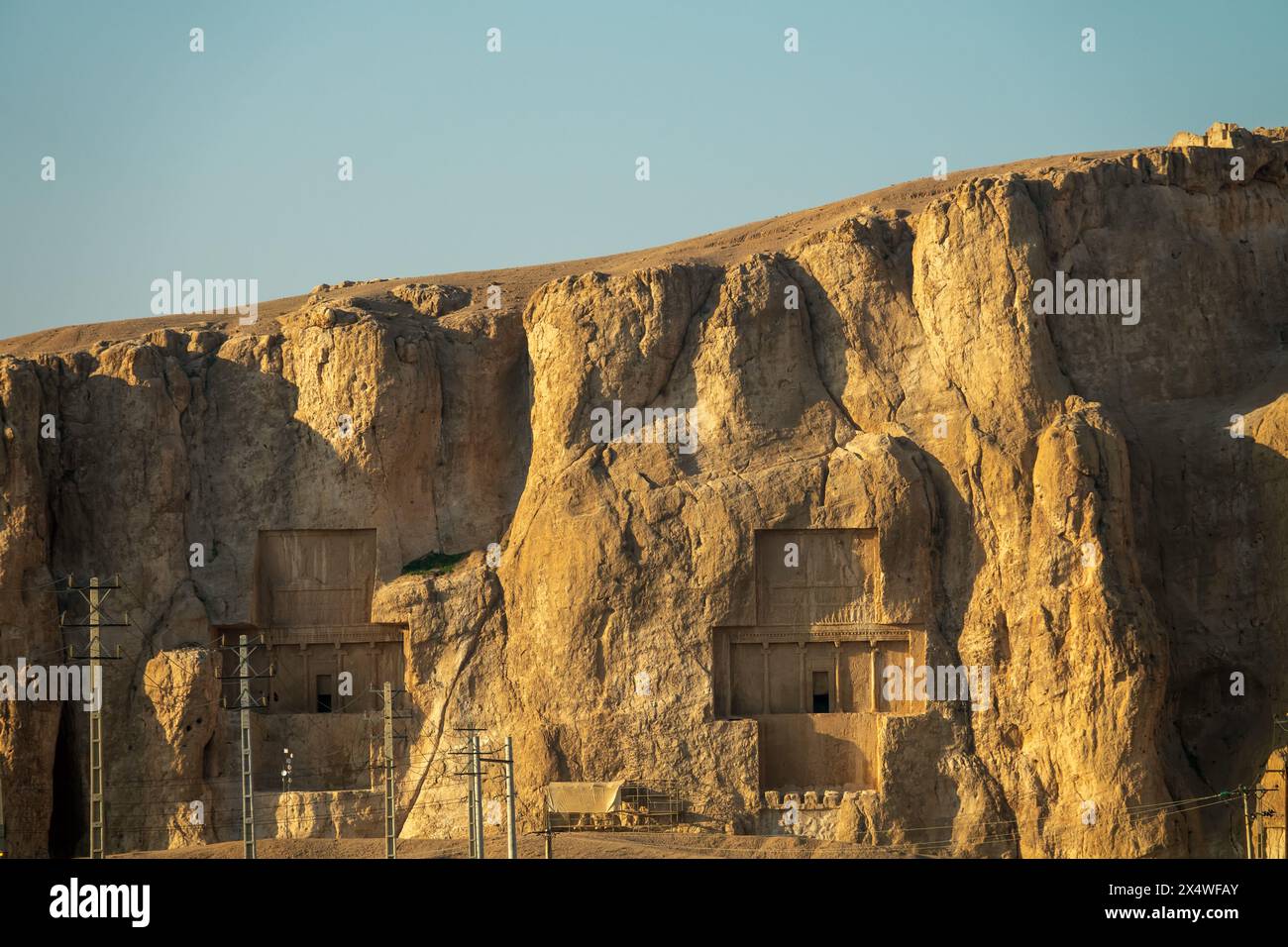 Persepolis, Iran. Ruins of the ancient Persian capital with buildings ...