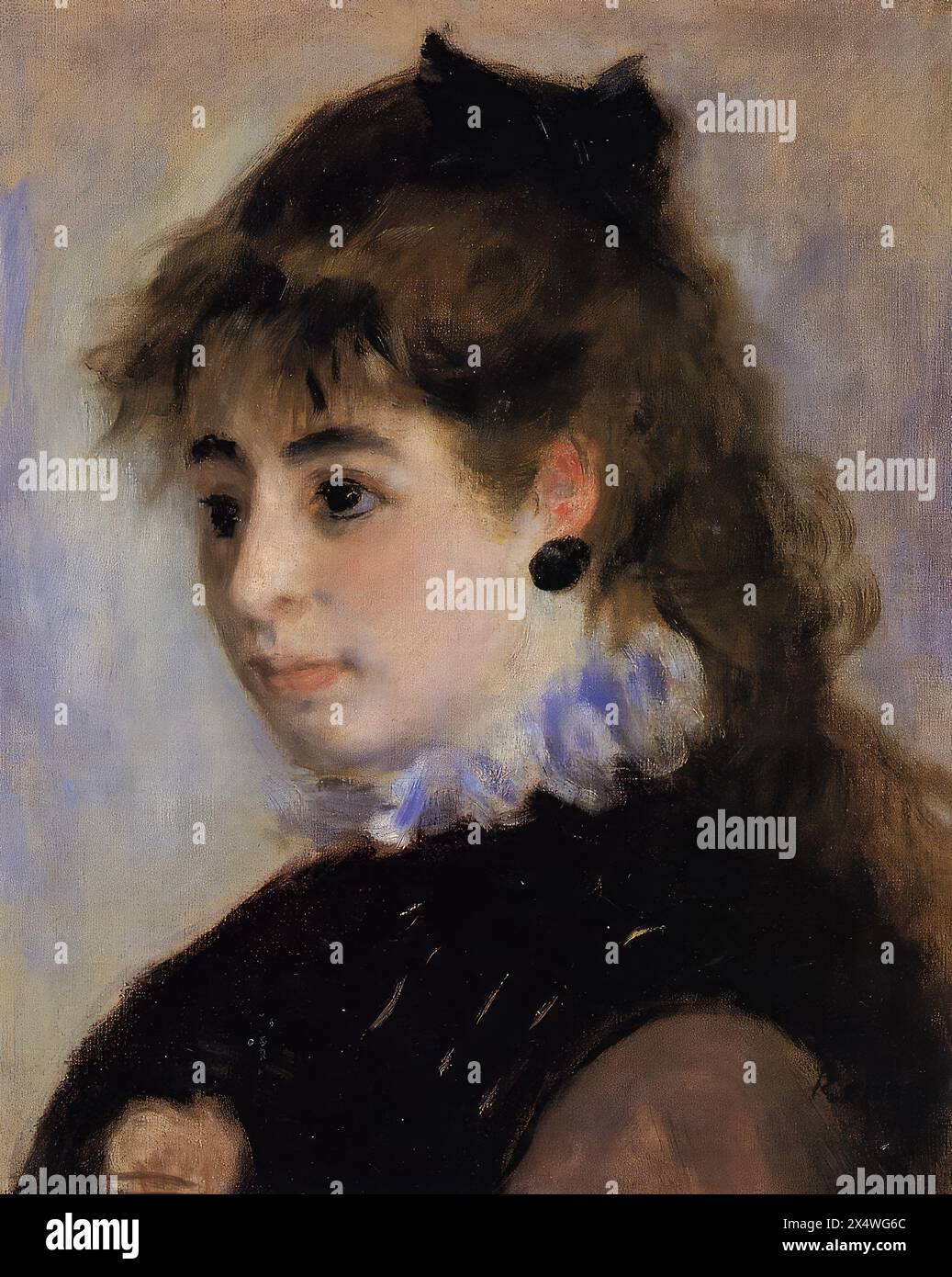 Renoir painting - woman portrait Madame Henriot Stock Photo - Alamy