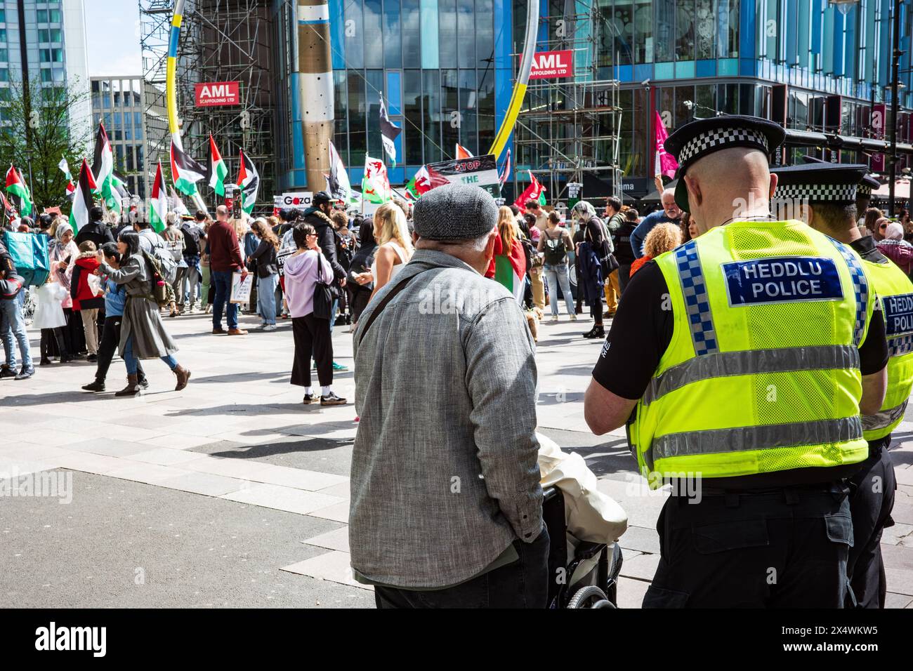 Protesters in an Anti-Israel street demonstration - Palestine