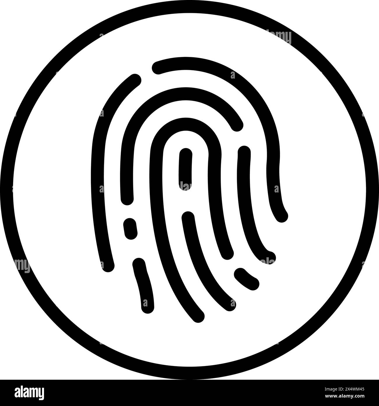 Fingerprint outline icon. Symbol for graphic and web design. Simple vector illustration isolated on white background Stock Vector