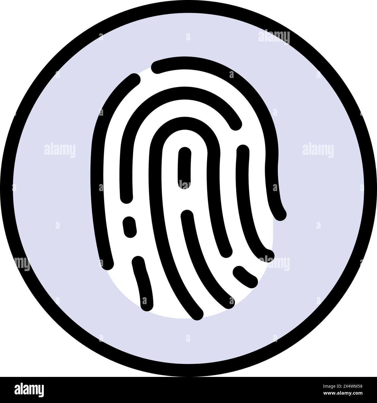 Fingerprint color icon. Symbol for graphic and web design. Simple vector illustration isolated on white background Stock Vector