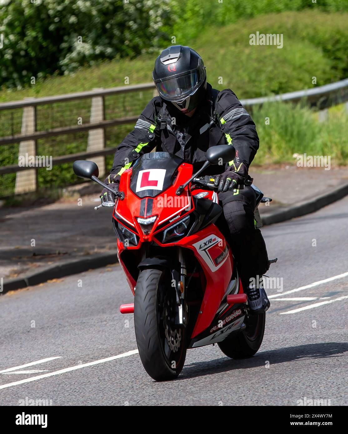 Milton Keynes,UK May 5th 2024 2019 red Lexmoto LXR se 125 motorcycle