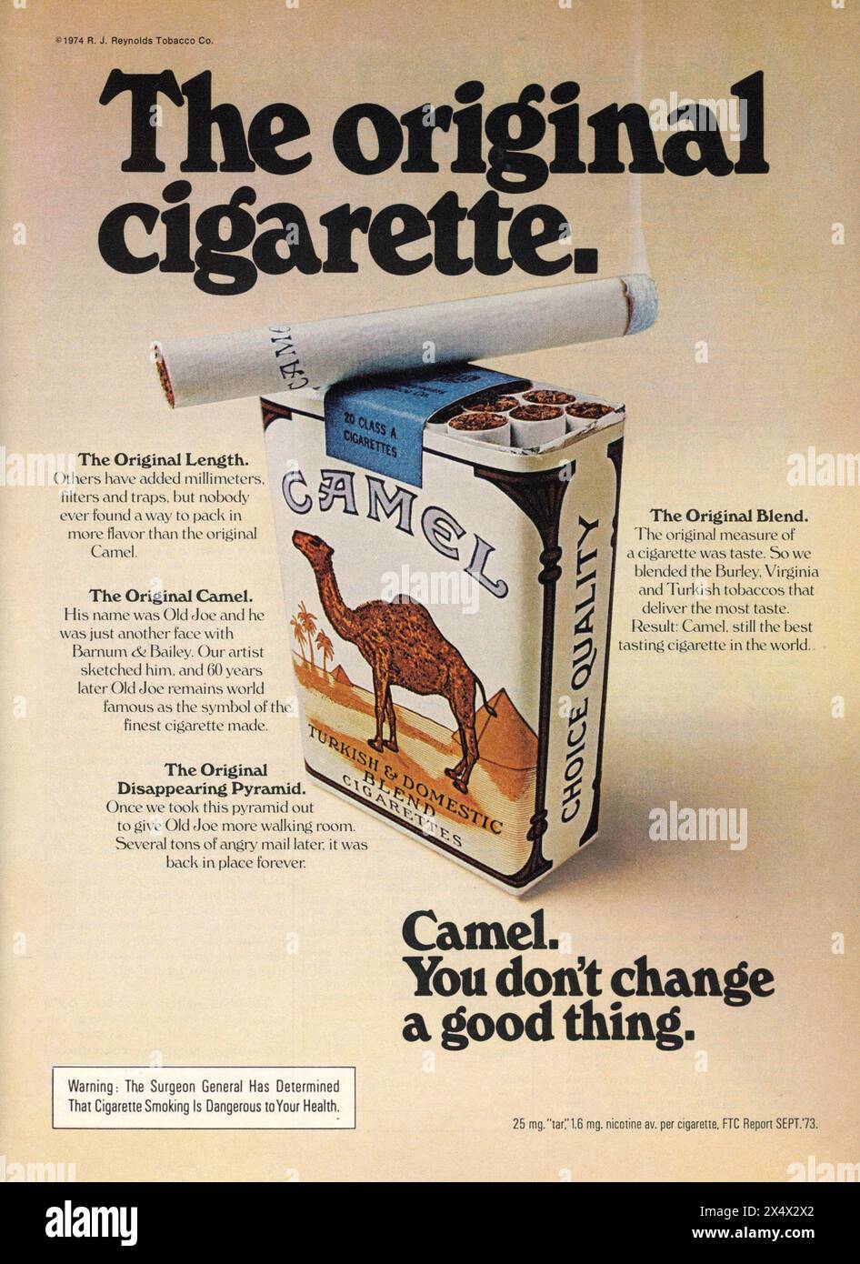 Joe camel cigarette ad hi-res stock photography and images