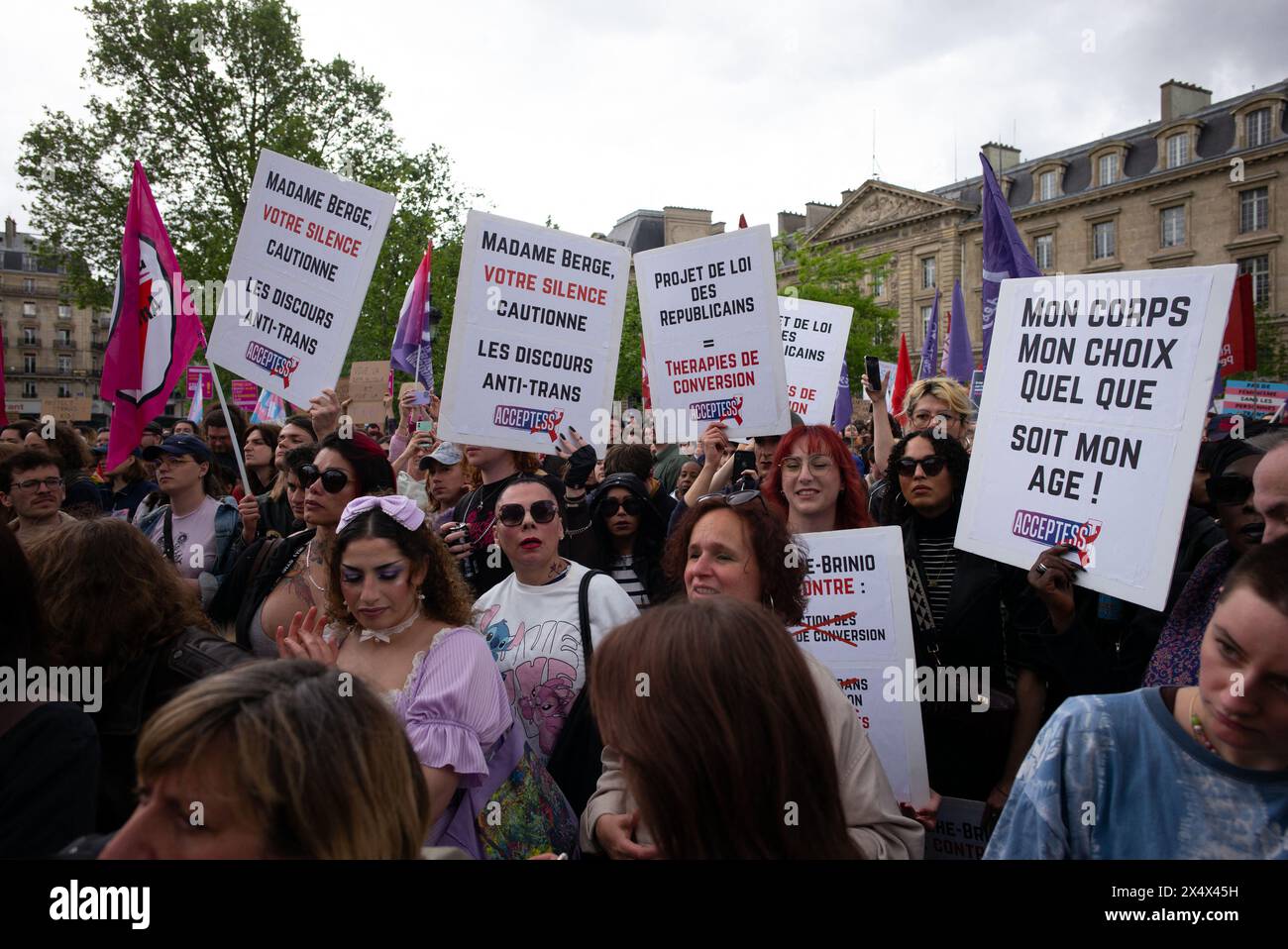 Paris, France. 05th May, 2024. Rally against transphobia and for the ...