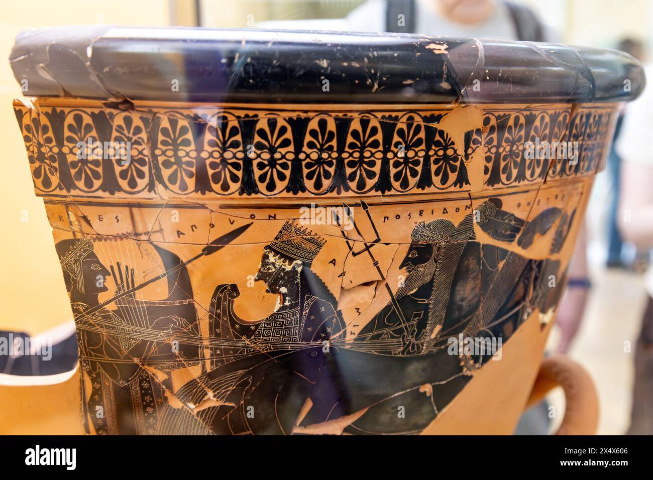 Black-figured Kalyx-Krater 530B.C Agora Museum, Athens, Greece Stock ...