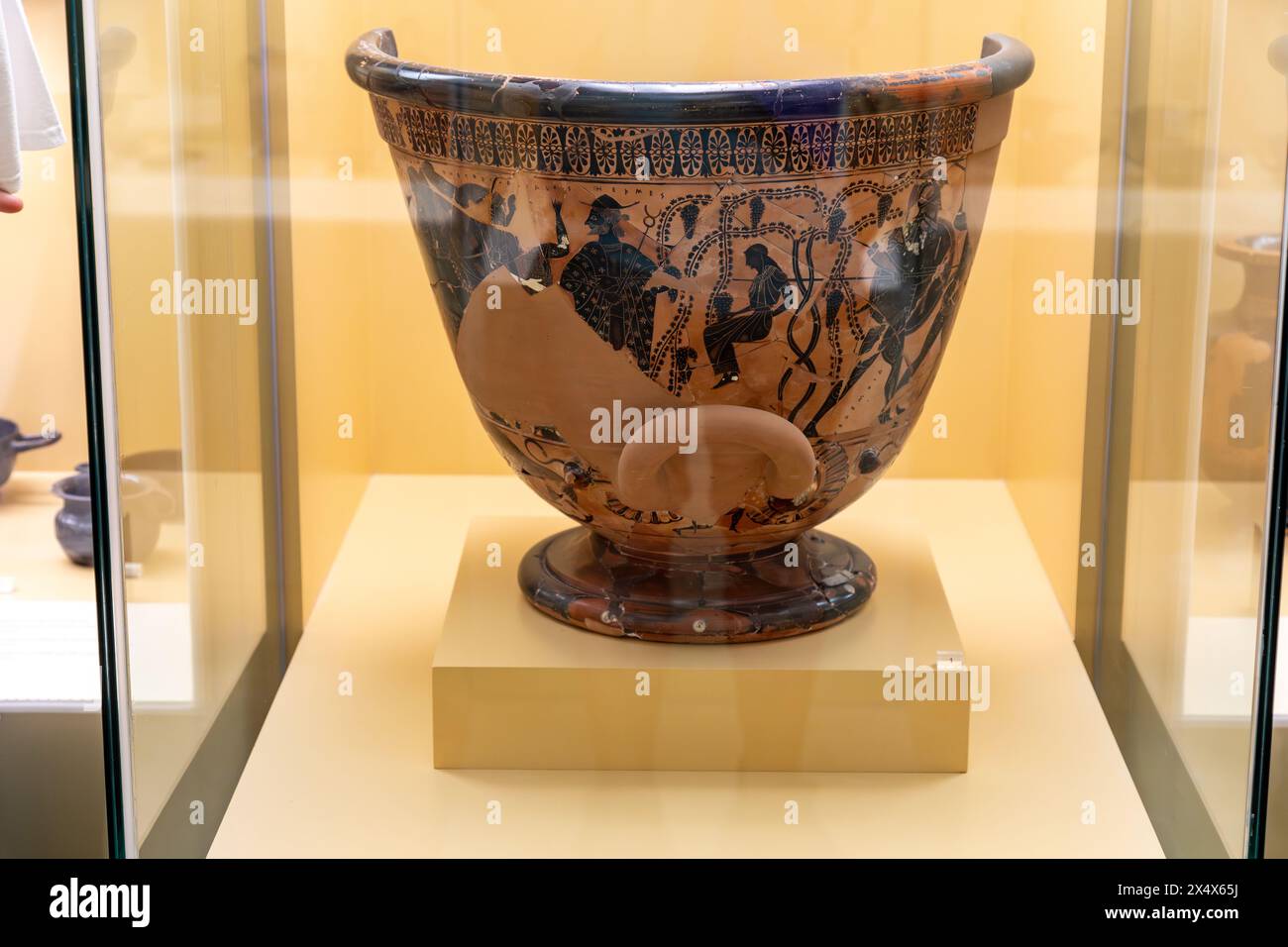 Black-figured Kalyx-Krater 530B.C Agora Museum, Athens, Greece Stock ...