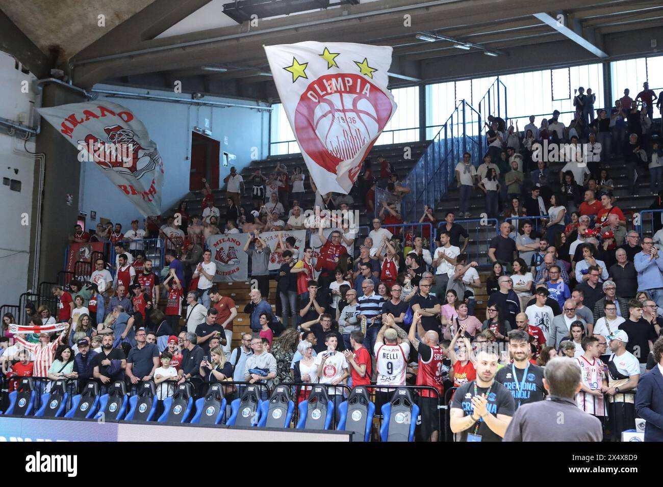 EA7 Emporio Armani Milano fans during Vanoli Basket Cremona vs EA7 ...