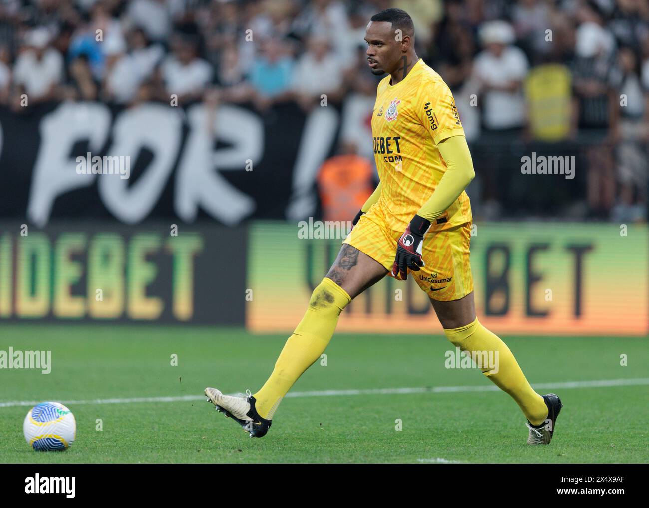 São Paulo (SP), May 4th, 2024 - Football / Brasileirão 2014 - Goalkeeper  Carlos Miguel from do Corinthians, during the match between Corinthians and  F Stock Photo - Alamy, image size:1300x1018