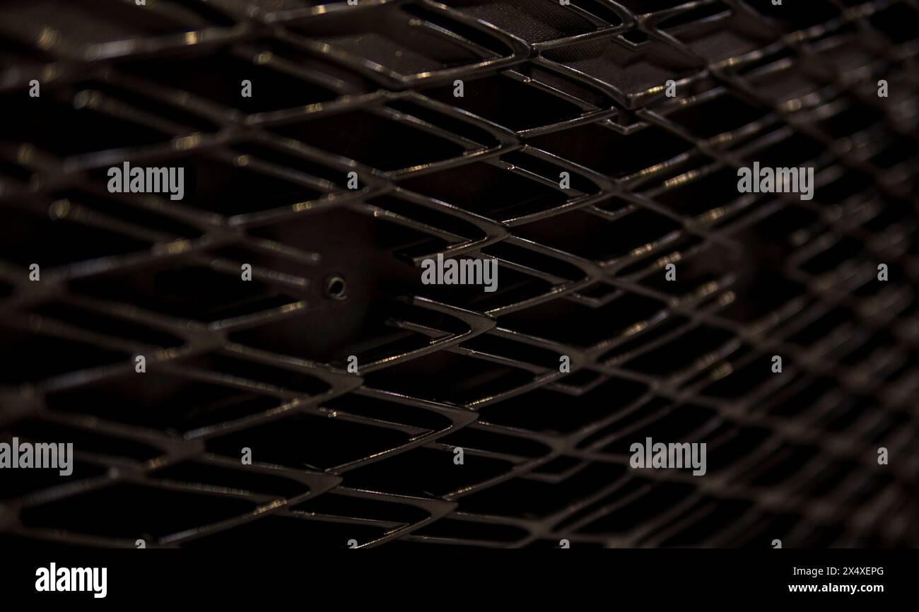 Detail of a black car grill texture Stock Photo - Alamy