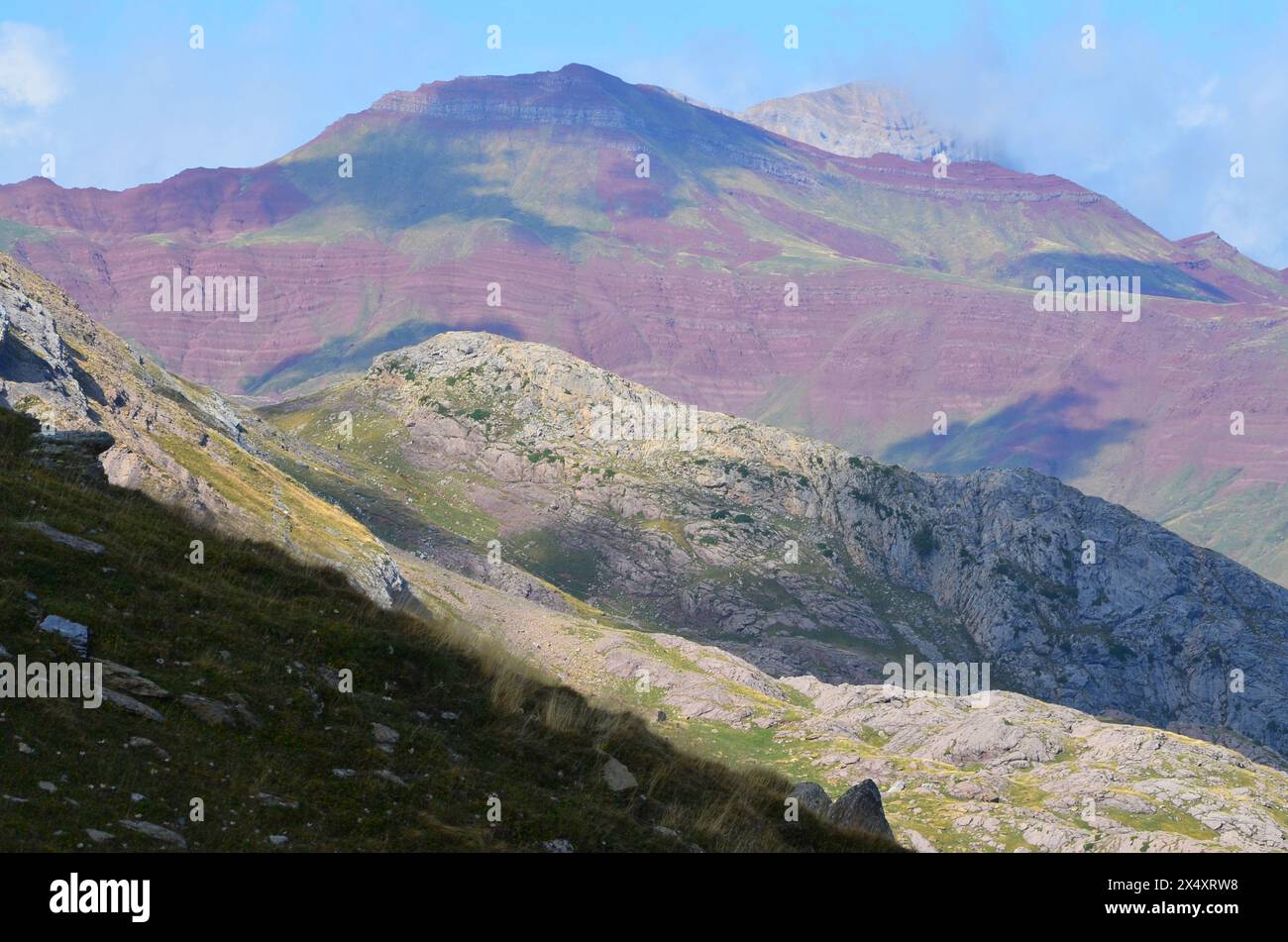 Western Valleys Natural Park in the Pyrenees of Huesca, Spain Stock Photo