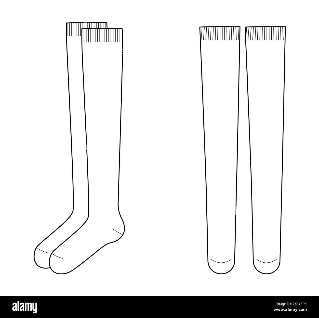 Overtheknee Socks length set. Fashion hosiery accessory clothing