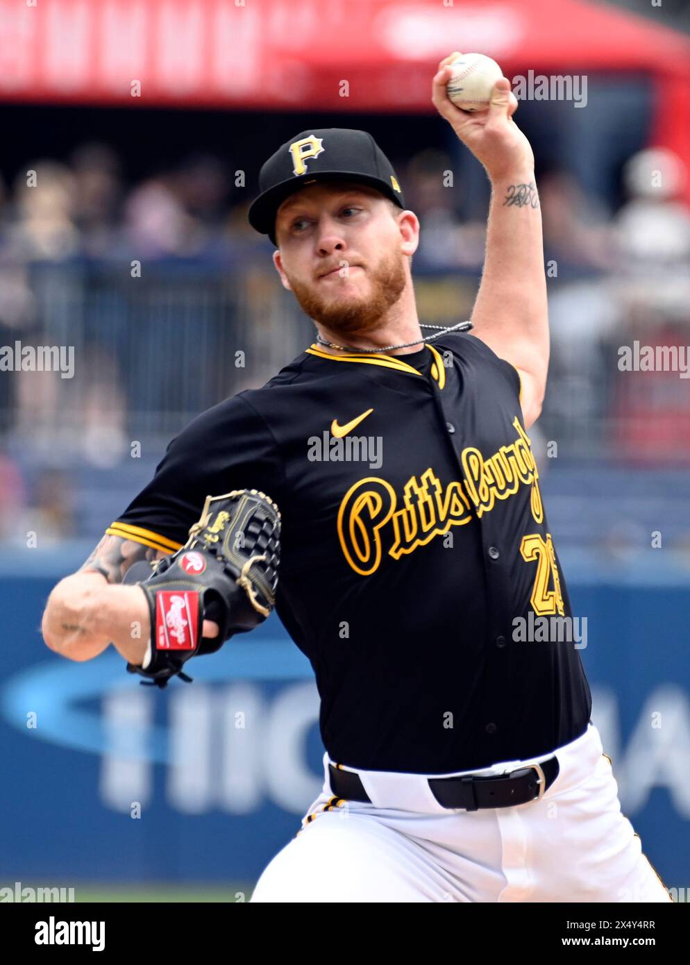 Pittsburgh, United States. 05th May, 2024. Pittsburgh Pirates pitcher Bailey Falter (26) starts against the Colorado Rockies at PNC Park on Sunday May 5, 2024 in Pittsburgh. Photo by Archie Carpenter/UPI Credit: UPI/Alamy Live News Stock Photo