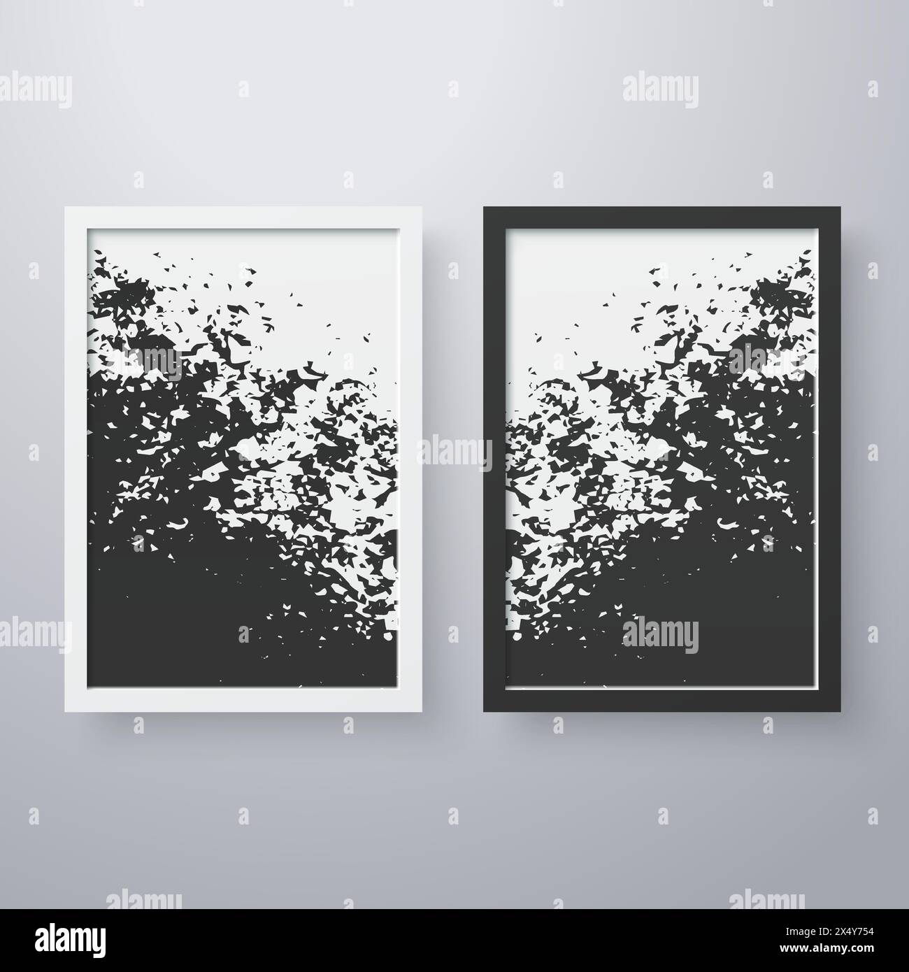Simple frame with grunge texture style Stock Vector Image & Art - Alamy