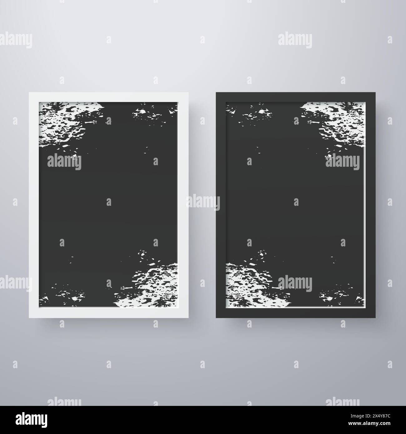 Simple frame with grunge texture style Stock Vector Image & Art - Alamy