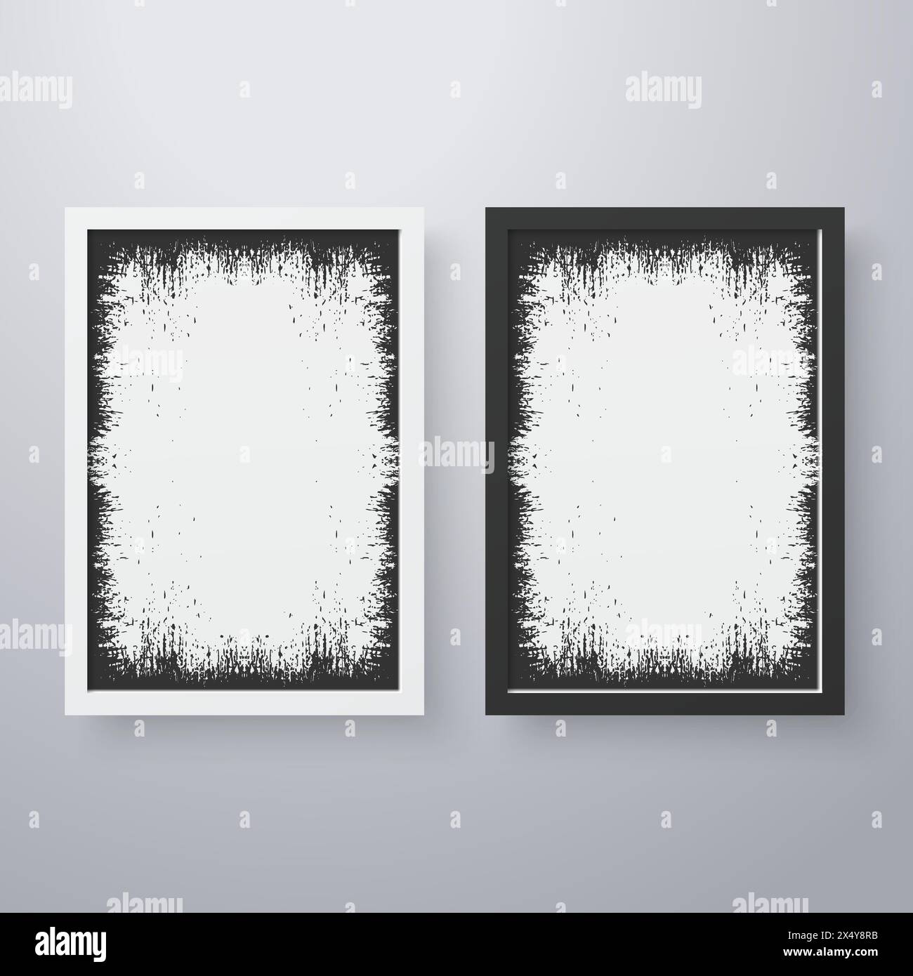 Simple frame with grunge texture style Stock Vector Image & Art - Alamy