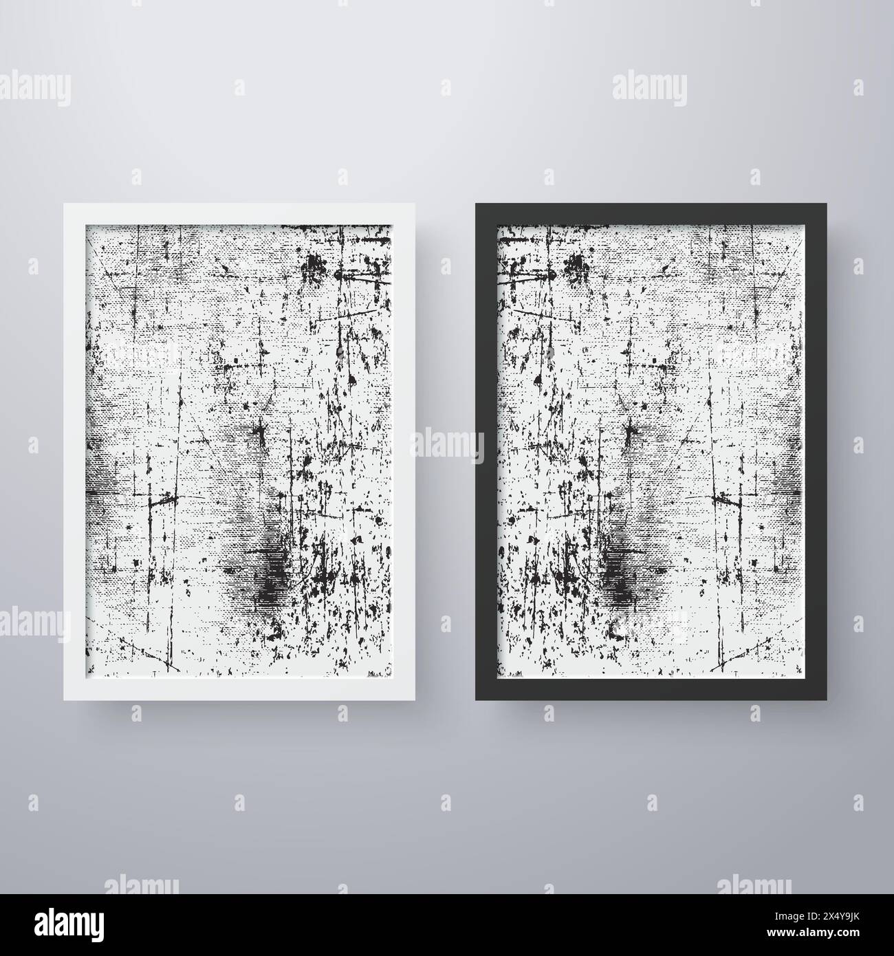 Simple frame with grunge texture style Stock Vector Image & Art - Alamy