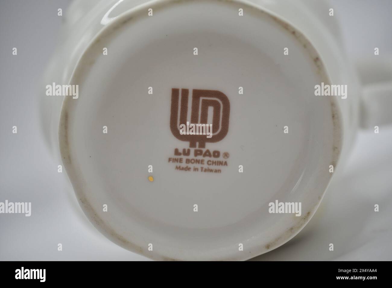 fine china tea cup with floral pattern Stock Photo