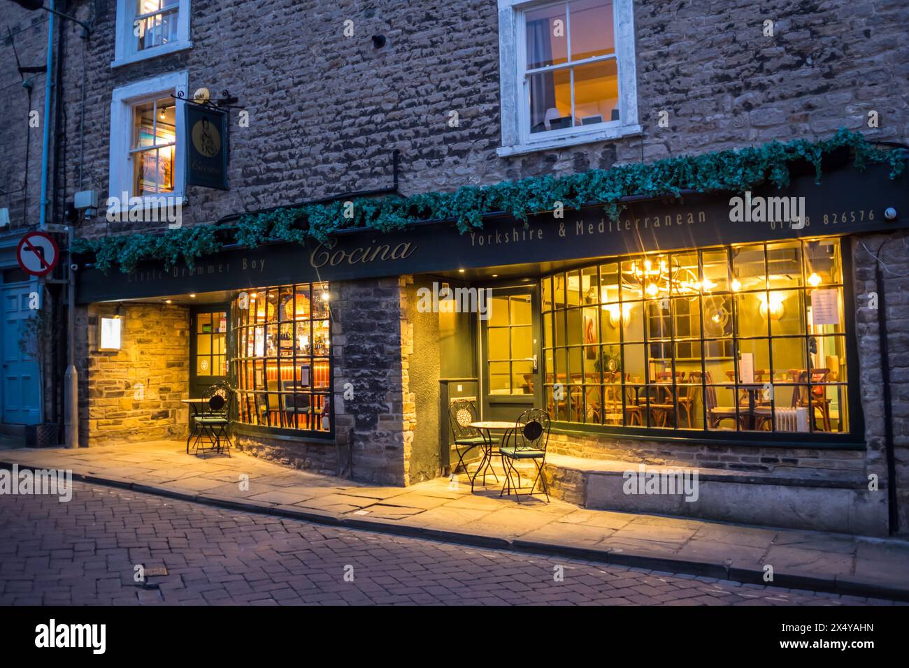 The Little Drummer Boy Cocina Restaurant atRichmond, North Yorkshire Stock Photo