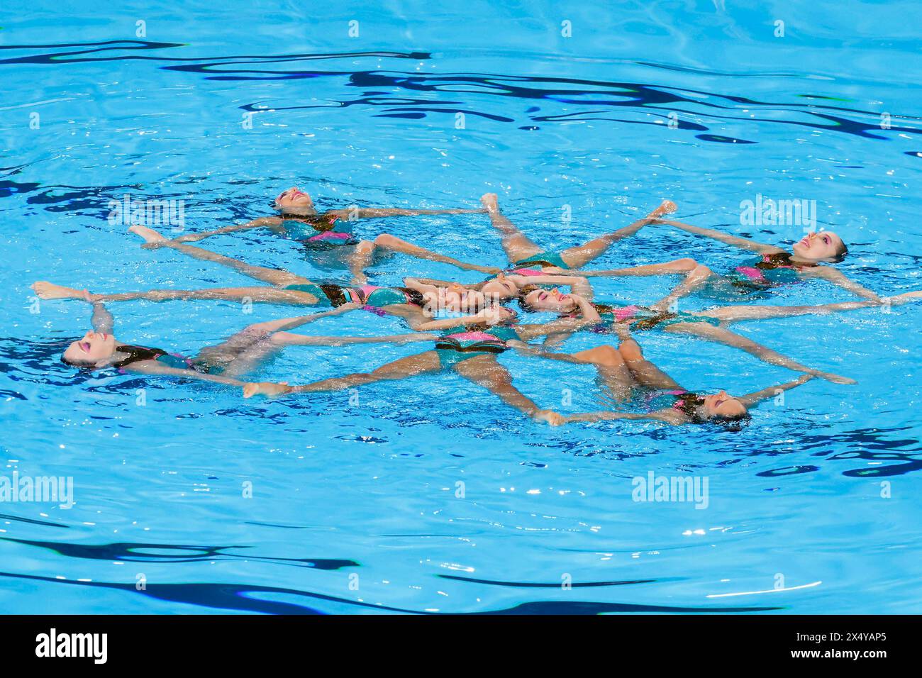 St Denis. 5th May, 2024. Team Mexico compete during the team acrobatic