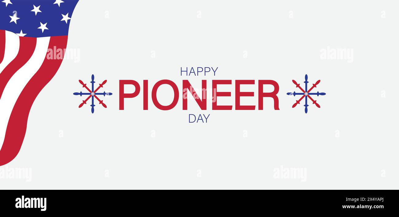 Happy Pioneer Day Beautiful And Stylish Design Stock Vector